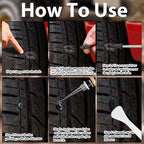 70 PCS Tire Repair Rubber Nails, 10mL Repair Glue, Vacuum Tires, Flat tire Repair Fast Plug Tool Kits, Self-Service Car Puncture Repair Screws with Screwdriver, Set for Car, Motorcycle, Jeep, Bike.