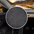 Black Leopard Print Car Steering Wheel Sun Shade Cover for Summer 17 Inch Universal Steering Wheel Sunshade Sun Shield for Sedan Truck SUV Van Automotive Interior Accessories