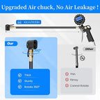 Digital Bike Tire Pressure Gauge, Presta Valve Adaptor, Schrader to Presta Valve Adapter for Air Compressor, Schrader Valve Adapter, Easiest Use Presta and Schrader Air Compressor Tool