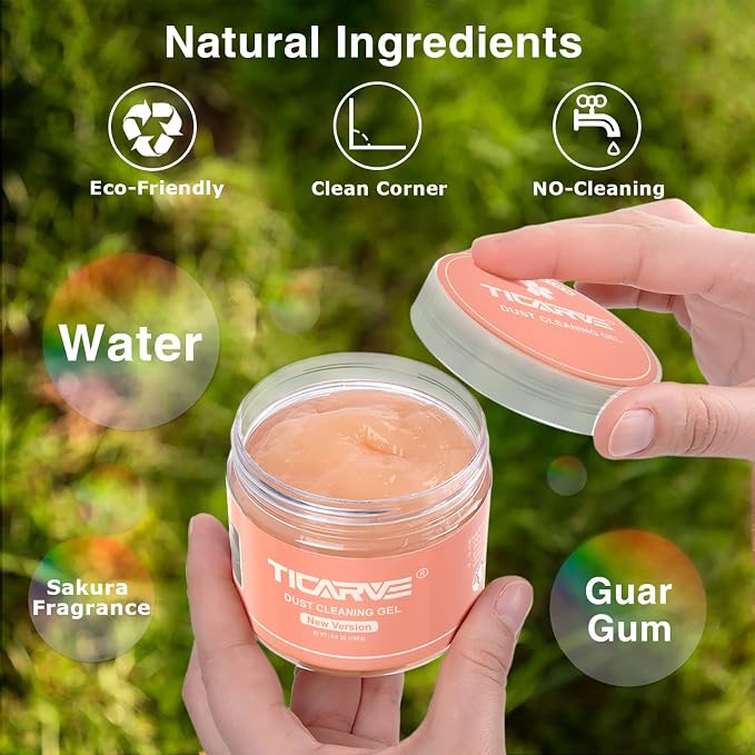2Pack New Cleaning Gel Detail Putty Car Gel Auto Detailing Tools Car Interior Cleaner Car Cleaning Slime Car Assecories Keyboard Cleaner Orange (320g/11.2oz)