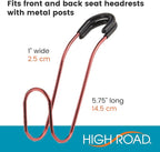 Unbreakable Car Bag Hooks - Large Car Seat Hooks for Purse, Backpack, Coats, Hats and Heavy Bags up to 40 lbs - Secure Attachment Fits All Headrest Posts, 4-Pack