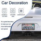 Personalized Bookshelf License Plate Frames，Book Car Accessories for Women and Men ，Cute License Plate，Aluminum License Plate Frame Fits Standard US Vehicles Size 12.2 x 6 Inch (Blue-Bookshelf)