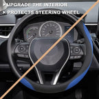 Steering Wheel Cover for Toyota, Auto Car Steering Wheel Cover for Toyota Highlander Rav4 Corolla Camry,Standard Size - Blue