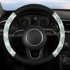 Lattice Car Steering Wheel Cover Microfiber Leather Non-Slip Comfort Universal 15 inch Checkered Plaid Wheel Protector for Truck, SUV, Cars (Green)