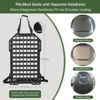 Tactical Car Seat Back MOLLE Panel with Sun Visor Organizer, Rigid ABS Engineering Plastic MOLLE Panel for Truck & SUV, Includes 1 Utility Pouch, Tactical Back Seat Car Organizer | Visor and seat back panels for organized front and rear storage of tool...