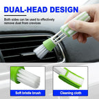Car Detailing Kit, Extendable Windshield Cleaner with 5 Upgraded Reusable Microfiber Pads | Interior/Exterior Auto Glass & Wheel Cleaning Tool
