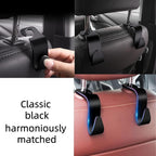 Car Seat Headrest Hook, Black | S-Shaped Design