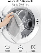 Microfiber Cleaning Cloth Roll- 75 Sheets, 12" x 12" (Grey) | Super Absorbent, Lint-free, Tear-away Microfiber Towel Roll, for All-Purpose Cleaning, Reusable Alternative to Paper Towels