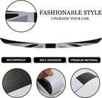 Rear Bumper Protector Sticker Compatible with Compatible with Mini Cooper F56 F55 R55 Anti-Collision Strip Trunk Threshold Decal Car Trunk Door Edge Vinyl Sticker Decoration for Car (Gray Flag)