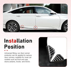 2PCS Car Door Corner Protector Edge Guards, 1.77"x1.77" Carbon Fiber Anti-Collision Car Door Edge Protector, Self-Adhesive Anti-scratch Protective Cover, Universal Auto Corner Protect(Black)