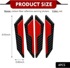 4 PCS Car Door Edge Guard Stickers, Reflective Car Door Edge Protector, Anti-Scratch & Anti-Collision Side Doors Warning Guard Strips, Auto Body Self Adhesive Strips for SUV Truck (Red)