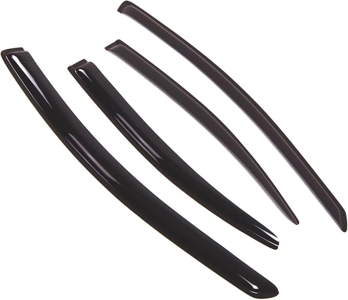 WD2-369 Dark Smoke 4 Pcs Set Window Visor (Outside Mount) Deflector Rain Guard Compatible with 2005-2010 Pontiac G6