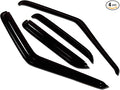 WV-049-2 Outside Mount Window Visor Deflector Rain Guard Dark Smoke 4-pc Set, Compatible with 1999-2006 GMC Sierra 1500 2500 3500 Extended Cab