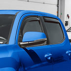 Goodyear Shatterproof in-Channel Window Deflectors for Trucks Toyota Tacoma 2016-2023 Double Cab, Rain Guards, Window Visors, Vent Deflector, Truck Accessories, 4pcs - GY008025