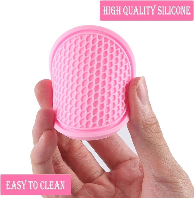 Car Cup Coaster, 4PCS Universal Non-Slip Cup Holders Embedded in Ornaments Coaster, Car Interior Accessories, Pink
