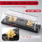 4 Gauge Dual Amp Wiring Kit Make Connections and Bring Power to Your Radio,Subwoofers and Speakers
