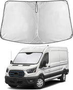 Windshield Sunshade Compatible for Ford ETransit 2022-2024 2025 2026, Sun Visor for Front Windshield & Window Sun Shade Cover, UV Heat Blocker & Protector, Car Accessories