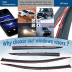 4pcs JDM Vent Window Visors Compatible with 2016-2022 Prius Prius Prime/AWD-e,Smoke,Outside Mount Style Sun Rain Guard