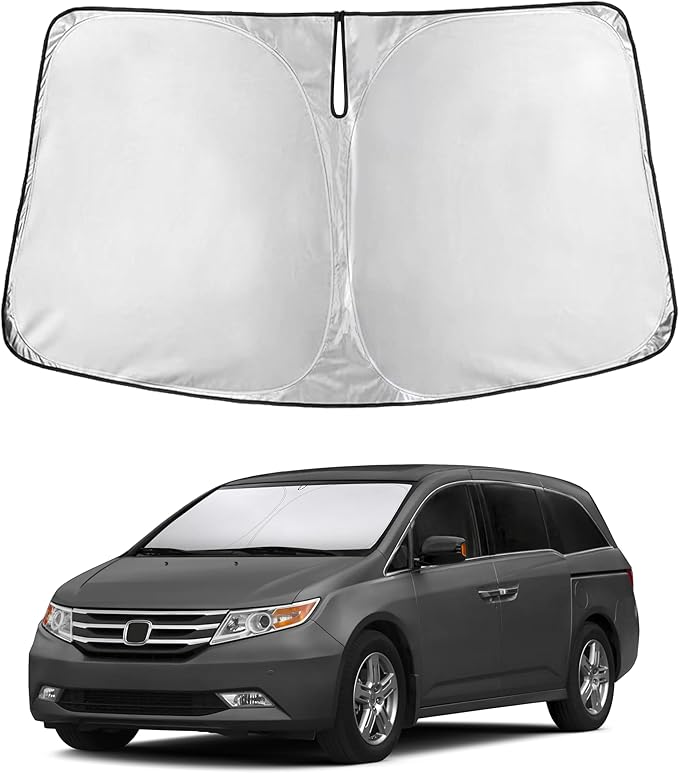 Windshield Sunshade Compatible for Honda Odyssey 2011-2015 2016 2017, Sun Visor for Front Windshield & Window Sun Shade Cover, UV Heat Blocker & Protector, Car Accessories