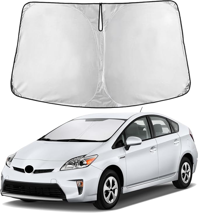 Windshield Sunshade Compatible for Toyota Prius Hatchback 2010-2013 2014 2015, (Not for Prius C or Prius V) Sun Visor for Front Window Sun Shade Cover, UV Heat Protector, Car Accessories