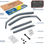 Goodyear Shatterproof in-Channel Window Deflectors for Dodge Ram 1500 Classic 2019-2024 Crew Cab, Rain Guards, Window Visors for Cars, Vent Deflector, Car Accessories, 4 pcs - GY007729