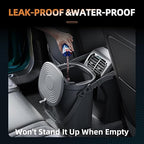 2 Gallon Silicon Car Trash Can with Lid - 100% Leak-Proof Trash Bin, Waterproof Garbage Can, Gifts for Men and Women
