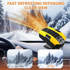 Car Heater,12V Portable Heater for Vehicle,2 in 1 Heating & Cooling Defroster for Car Windshield,Car Heater That Plugs Into Cigarette LighterWindow Defroster for Car,SUV,RV (Yellow)
