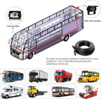 RV Backup Camera and Monitor Kit(12-24V) 7inch HD Monitor Reversing +2 Rear View Camera 170°Wide Angle,18IR Night Vision,Waterproof IP68，Dual Back up Camera for Truck/Trailer/Van/Camper/Vehicles.