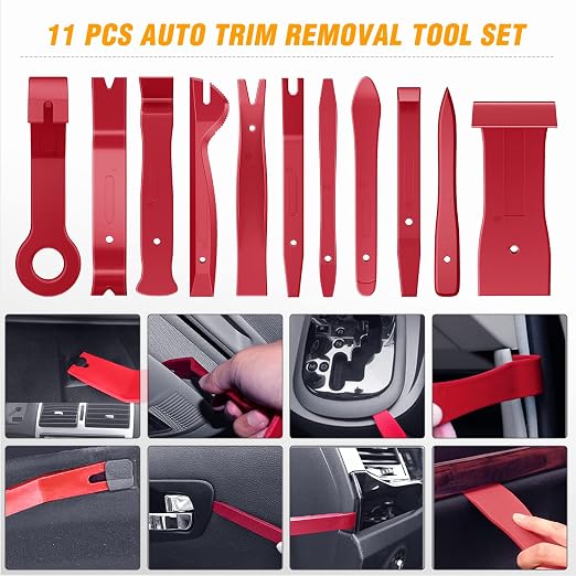 238Pcs Trim Removal Tool, Auto Push Pin Bumper Retainer Clip Set Fastener Terminal Remover Tool Adhesive Cable Clips Pry Kit Car Panel Radio Removal Auto Clip Pliers