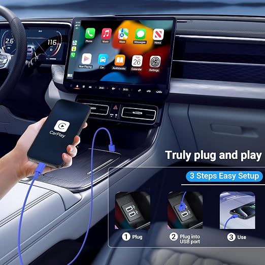 Car CarPlay Cable for iPhone 17, 16, 15 USB C Charger Cord, 3-Pack 3FT USB A to USB C Charging Cable for Apple iPhone 17/17 Pro/Air/16e/16/15 Pro Max/Plus Cord, for iPad Pro/Air,Blue