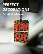 Trendy Coquette Red Bow Leopard Print Car Air Freshener 4 Pcs, Fashion Cheetah Lucky 8 Ball Hanging Air Freshener for Cars Closet Drawer Books, Girly Car Accessories Mirror Decor for Women