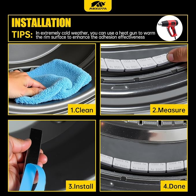 1/2oz Adhesive Stick on Wheel Weights, Chrome 0.5oz, 12oz/Box | 24PCS, 12oz/Box, Low Profile Easy to Peel, For Cars, Trucks, SUVs, Motorcycles, RC Cars, OEM Quality