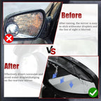 Pincuttee 2PC Side Mirror Visor Rain Guards,Car Rear View Mirror Rain Cover,Silicone Rain Shield,Mirror Cover Rubber Visor Guard(Solid-Black,2Pack)