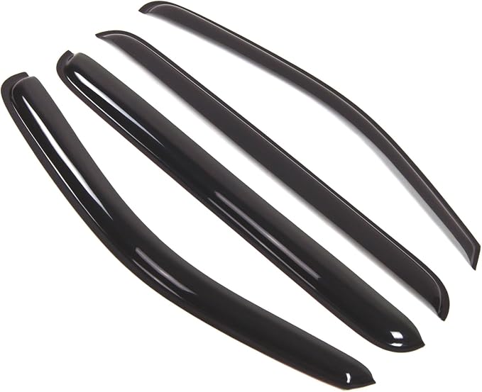 WD2-350 Dark Smoke 4 Pcs Set Window Visor (Outside Mount) Deflector Rain Guard Compatible with 2005-2012 Nissan Pathfinder