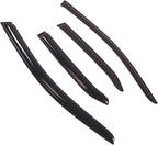 WD2-689 Dark Smoke 4 Pcs Set Window Visor (Outside Mount) Deflector Rain Guard Compatible with 2005-2011 Cadillac STS