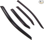 Outside Mount Window Vent Visors Rain Guards Compatible with Cadillac STS 2005-2011 | Side Window Wind Deflectors Rain Shields | Smoke Tinted, 4 Pcs Set, DGWV-689