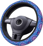 Blue Mandalas Elastic Steering Wheel Cover Non-Slip Breathable Steering Wheel Protector Fit Auto, SUVs, Truck
