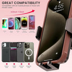 Universal Car Phone Mount Holder [3-in-1 Suction Cup] for Dashboard Windshield Air Vent, Military-Grade Adhesive Phone Car Mount, One Hand Release for iPhone Samsung Android Smartphones