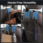 Car Seat Headrest Storage Hooks - 2 Pack Dual Hangers Design Organization Accessories, Car Interior Gadgets to Add Extra Holder and Hook for Purses,Bags,Coat and Handbag