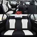 Coverado Seat Covers 2 Pack, Car Seat Covers Front Seats, White Car Seat Cover, Waterproof Car Seat Covers, Car Seat Cushion, Front Leather Seat Protector Fit for Most Cars