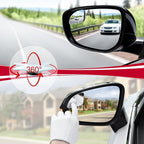 Blind Spot Car Mirror，Asymmetric Fan Shaped HD Glass Frameless Convex Rear View Mirror with wide angle Adjustable Stick for Cars SUV and Trucks, Pack of 2