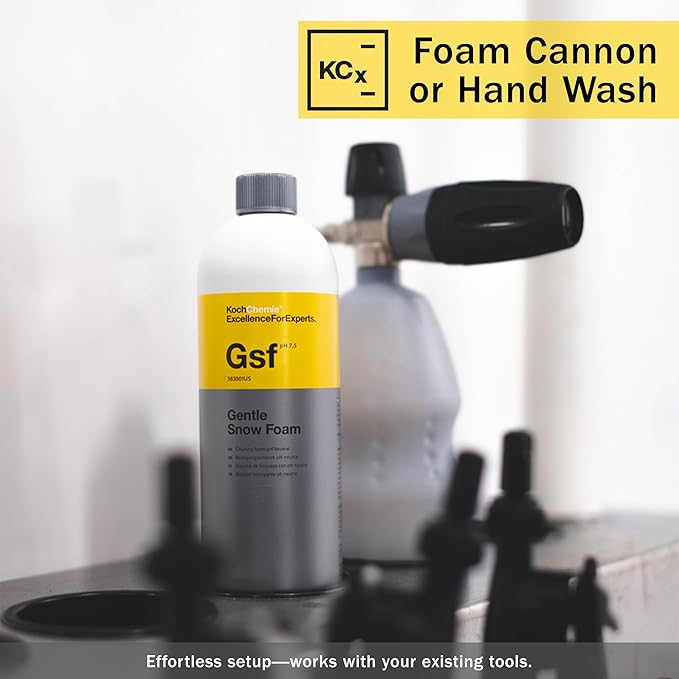 Gentle Snow Foam - pH Neutral Pre-Cleaning; Works With Foam Cannons & Sprayers; Manual Washing; Safe on Wax & Sealed Surfaces; Cherry Fragrance (5 Liters)