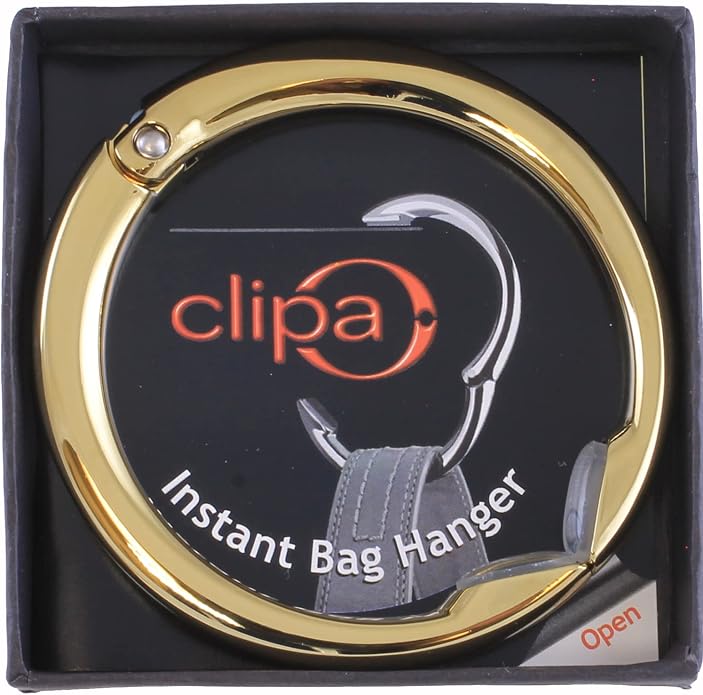 Bag Hanger Collection, The Ring that Opens into a Hook, Auto Closes | Holds 15 kg, Needs only 10mm to Hang a Hand Bag, Easy to Use with One Hand, The Instant Bag Hanger, 3 yr Warranty