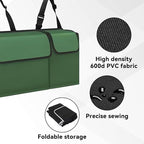 Car Trunk Organizer, Backseat Hanging Large Storage with Adjustable Straps,Waterproof PVC Collapsible Cargo Bag, Car Interior Accessories for Auto SUV MPV (Green)