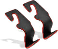 Car Seat Headrest Hooks for Car Back Seat Organizer Hanger Storage Hook Holder for Car SUV Organization Purse Shopping Groceries Bag Handbag, Black & Red, 2 Pack