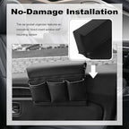 Car Armrest Storage Box for Window,Multi-functional Car Window Armrest Organizer with Storage Pocket for Phone/Tissue/Key,Universal Cars Door Organizer as Cars Elbow Rest Pads (Small)