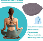 Car Seat Cushion, Comfort Memory Foam Driver Seat Cushion Improve Driving View, Sciatica and Lower Back Pain Relief, Seat Cushions for Car Seat Driver, Home Office Chair, Wheelchair - Gray