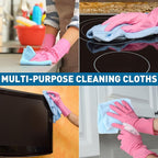 Microfiber Cleaning Cloths-15 Pack, Cleaning Rags, Microfiber Towels for Cars, Home 5 Colors Assorted (12x12 inches)