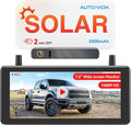 7.2" DVR Portable Solar Wireless Backup Camera:HD 1080P 2 Min Quick Installation Support 2 Split Screen Back up Camera, IP69K Waterproof Reverse Camera for Car, Van, SUV, Truck, Trailer