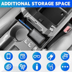 Upgrade Console Hanging Organizer Fits for 2010-2024 Toyota 4Runner Center Console Storage Tray Armrest Hanging Box Compatible with 4Runner Interior Accessories (Console Hanging Upgrade)